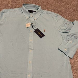Men’s Ralph Lauren Aqua Knit Oxford XXL NWT